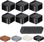 Furniture Risers, 6 Pack Bed Risers by EnjoyLifeEnjoyHappiness