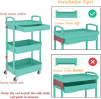 Calmootey 3-Tier Rolling Utility Cart - Image 6
