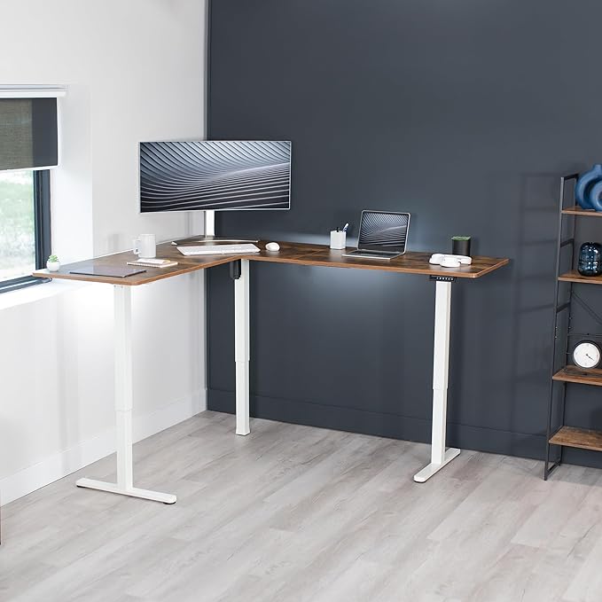 VIVO Electric Corner 75 x 63 inch L-Shaped Standing Desk, Memory Height - Image 2