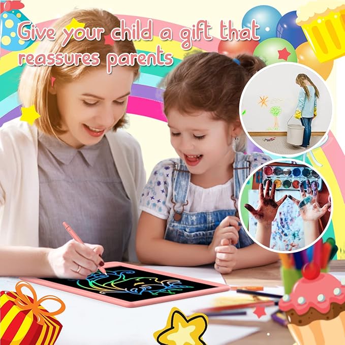 BUKEBU LCD Writing Tablet Doodle Board, 12.5 inch Colorful Drawing Pad - Image 7