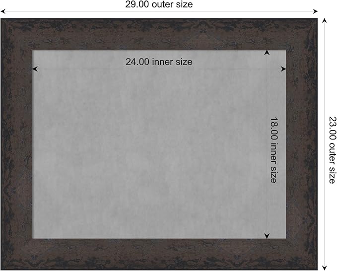 Amanti Art Black Framed Magnetic Board 23x29 Medium Vision Board - Image 4