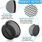 LOQJSS 2PCS Mesh Paper Clip Holder for Desk, Stackable Paper Clip Organizer | Mesh Paperclip Dispenser Organizer with Non-Slip EVA Pad,Paperclip Holder for Office School Binder Box