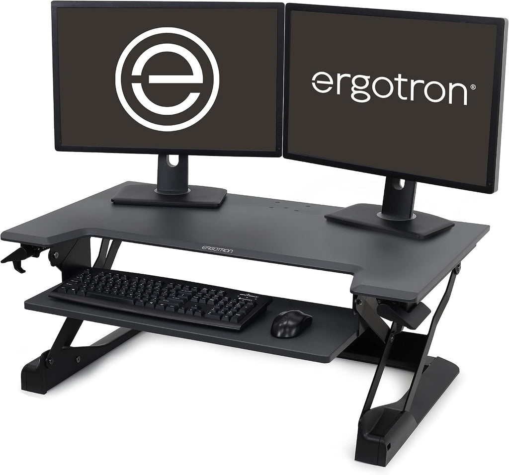 Ergotron – WorkFit-TL Standing Desk Converter, Dual Monitor Sit Stand Desk Riser