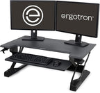 Ergotron – WorkFit-TL Standing Desk Converter, Dual Monitor Sit Stand Desk Riser by Ergotron