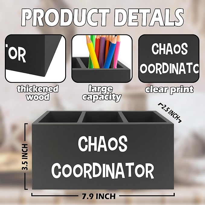 XPH Chaos Coordinator Black Pen Pencil Holder Organizer - Image 7