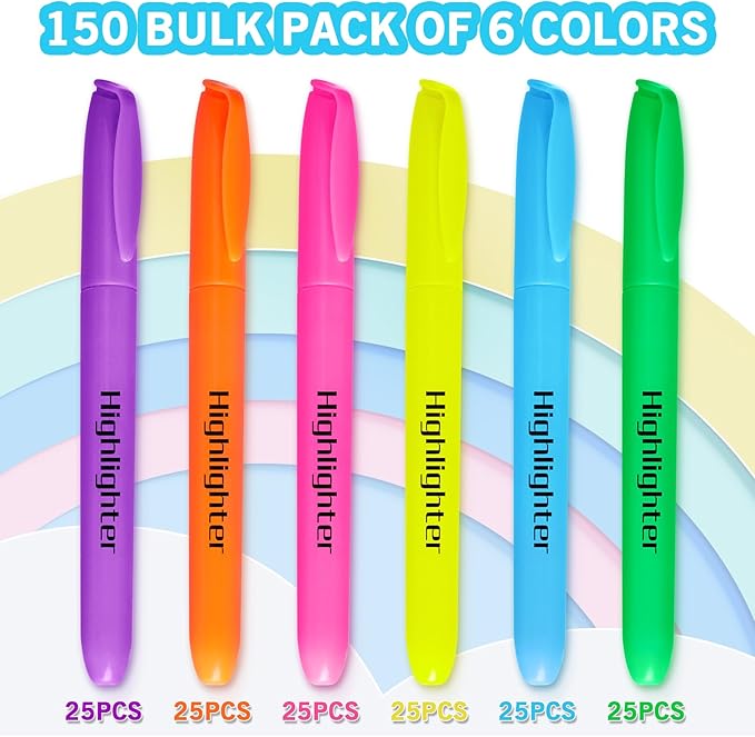 YEGEER Highlighters, Chisel Tip Dry-Quickly Highlighter Markers, Office - Image 2