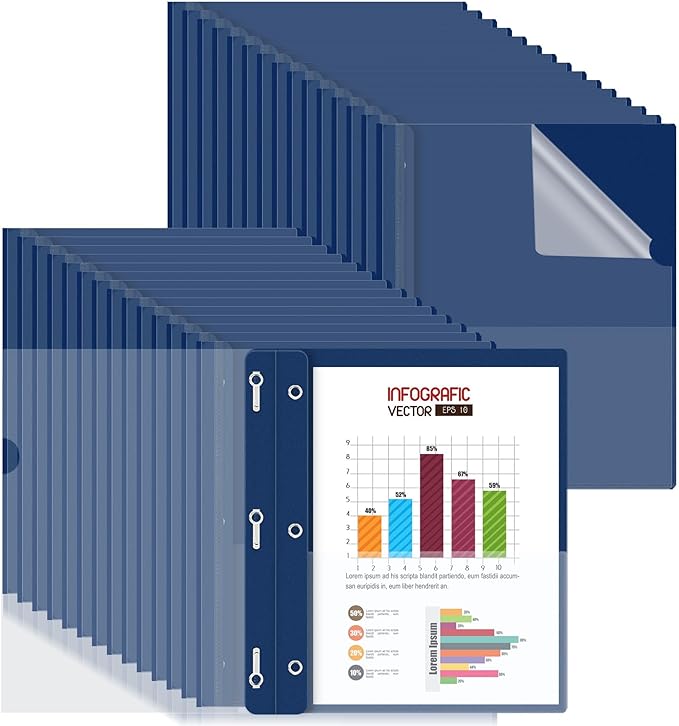 HAUTOCO 30 Pack Plastic Report Covers by HAUTOCO