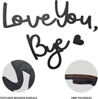 Large Love You Bye Wood Sign Home Decor, Above Door Topper Decoration, Boho - Image 5