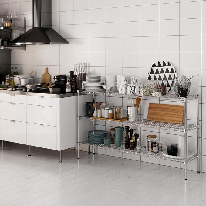 Regal Altair 14" Deep x 60" Wide x 34" Height Wire Shelving Kit | 3-Tier | NSF - Image 6