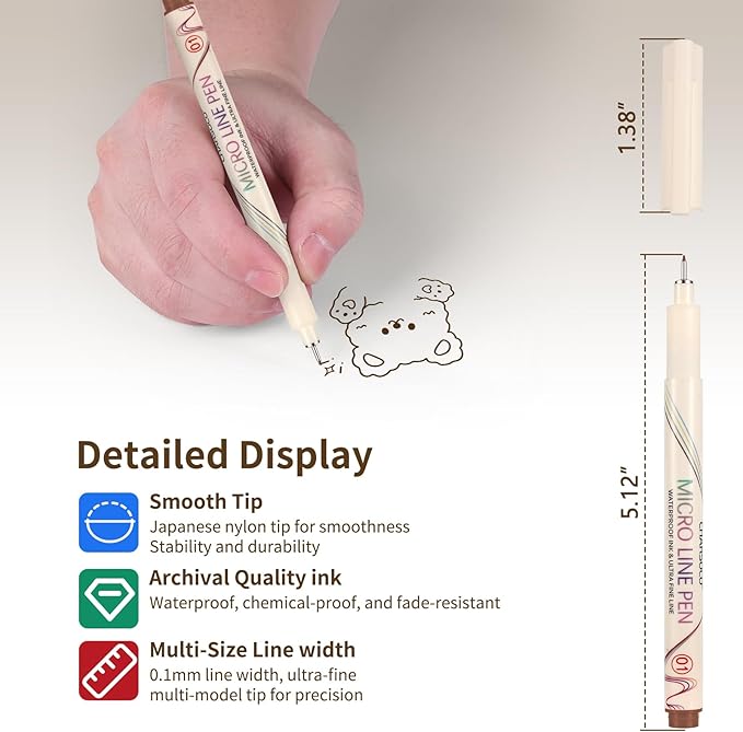 CHARSOCO 01 Micro Fine Point Pen Set - Image 2
