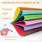 Livholic 100 Pack Heavy Duty Paper Colored Cardstock Front Back Different Color - Image 4