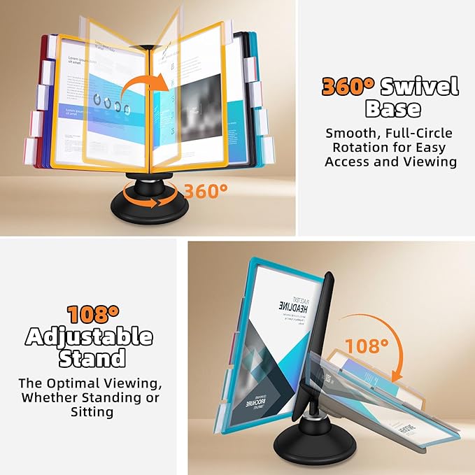 Antner 10-Pocket Desktop Reference & Display System - Image 3