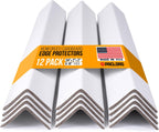 24" x 2" x 2" Reinforced Cardboard Edge Protectors, White (Pack of 12) – 0.16" Thick Heavy-Duty Cardboard Corner Protectors for Shipping – American Quality V-Board Pallet Edge Protectors | 0.16" Thick Heavy-Duty Cardboard Corner Protectors for Shipping
