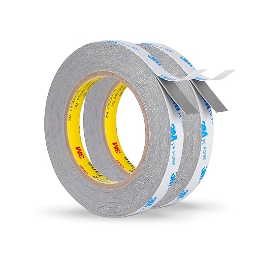 Double Sided Foam Tape 0.5in×20Ft 2 Pack, Heavy Duty Mounting Tape Made of 3M by 3MFullRangeProducts