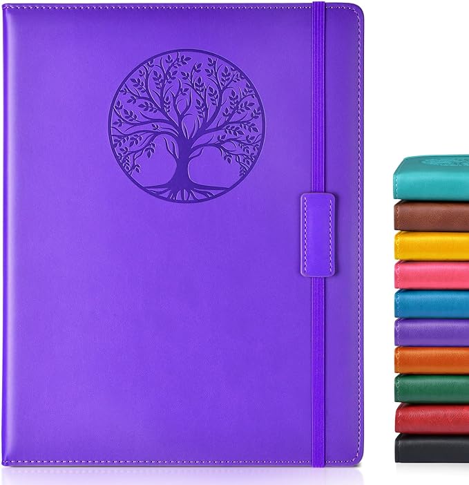 Biuwory Lined Journal Notebook for Women Men, 256 Pages A4 Large Hardcover by Biuwory