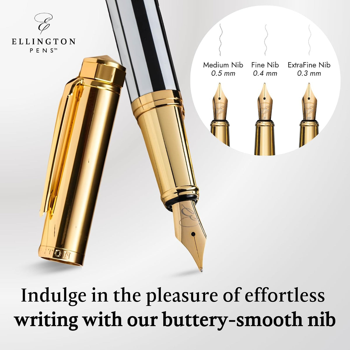Luxury Fountain Pen Set for Writing, Refillable Ink Converter, Gift Box