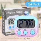 Weewooday 24 Pcs Digital Kitchen Timer Magnetic Timer Bulk On/Off Switch Minute - Image 2