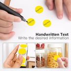 Yellow 1 Inch Round Color Coding Labels - Image 3