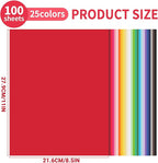100 Sheets Colored Cardstock 25 Colors - Image 2