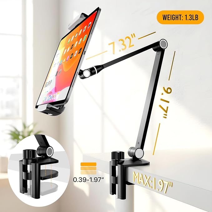 Tablet Stand Holder-Adjustable iPad Desk Mount - Image 5