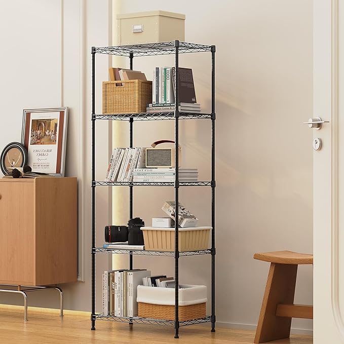 M MZG 1250 lbs 5 Tier Shelf Metal Storage Shelves Wire Rack Closet Organizers - Image 2