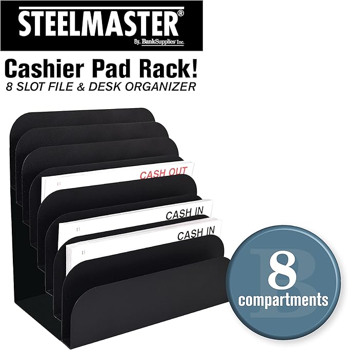 BankSupplies STEELMASTER Steel Cashier Pad Rack - Image 2