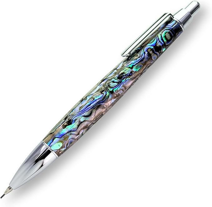 LACHIEVA LUX Abalone Shell Mechanical Pencil 0.7mm, Luxury Metal Pencil by LACHIEVALUX