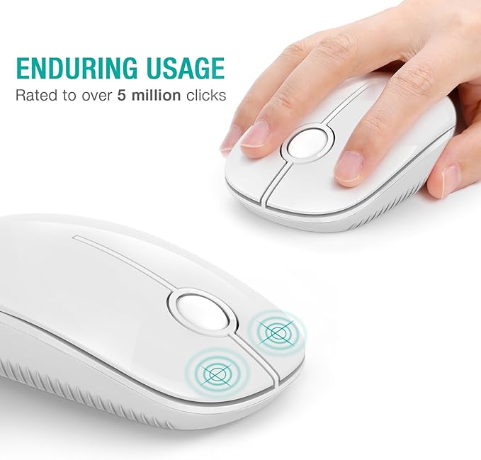 VssoPlor Wireless Mouse, 2.4G Slim Portable Computer Laptop Mouse - Image 3
