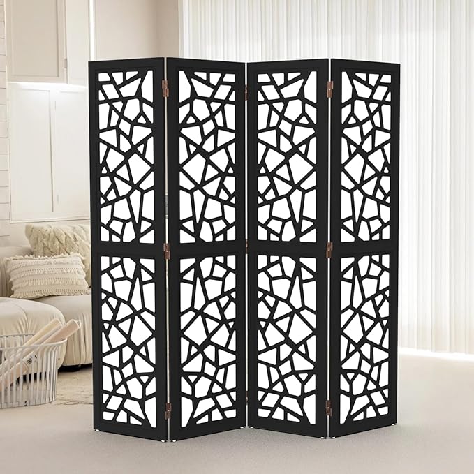 VINGLI 70'' H Room Divider, Non-Woven Fabric Privacy Screen, Indoor Partition - Image 2
