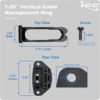 ICC 1.25” Plastic Cable Management Ring, Rack or Wall Mount - Image 9