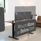 VIVO Clamp-on/Screw-on 60 x 24 inch Privacy Panel, Sound Absorbing Cubicle Desk - Image 5