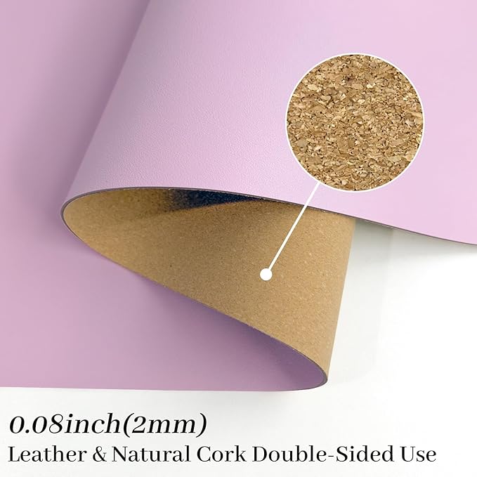 Bloss Purple Desk Mat, Leather Desk Pad, Desk Matt - Image 2