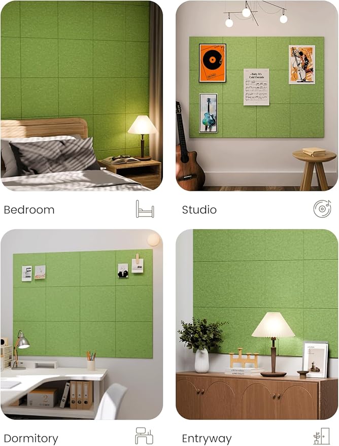 Fluxynara Large Felt Bulletin Board 48" x 36" Cork Board Alternative-12 Pack - Image 6