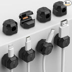 8 Pack Rotatable Cable Clips, Spring Cord Organizer Desk Cable Management Cord by Yocice