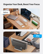 AboveTEK Vertical Laptop Stand, 3 Slots Aluminum Desk Laptop Holder & Laptop - Image 5