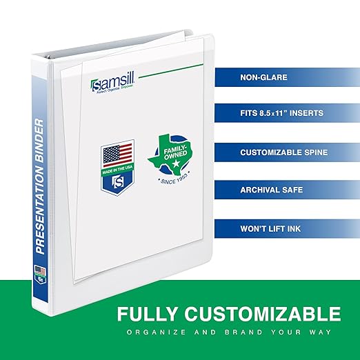 Samsill 3 Inch 3 Ring Binders, Made in USA, Economy Round Ring, 550 Sheet - Image 2