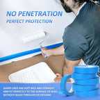 SEBETOW 10 Rolls Painters Tape 1 inch Bulk Painter Tape Blue Wide Roll - Image 5