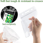 300 Pack Name ID Badge Holder, Plastic Badge Holder - Image 4