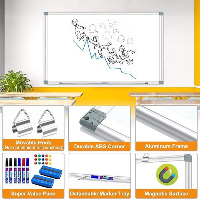 H-Qprobd Large White Board Dry Erase Board - Image 2
