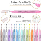 HANKU 0.38mm Fine Point Pen, 16 Pack Colored Fineliner Bible Pens No Bleed - Image 2