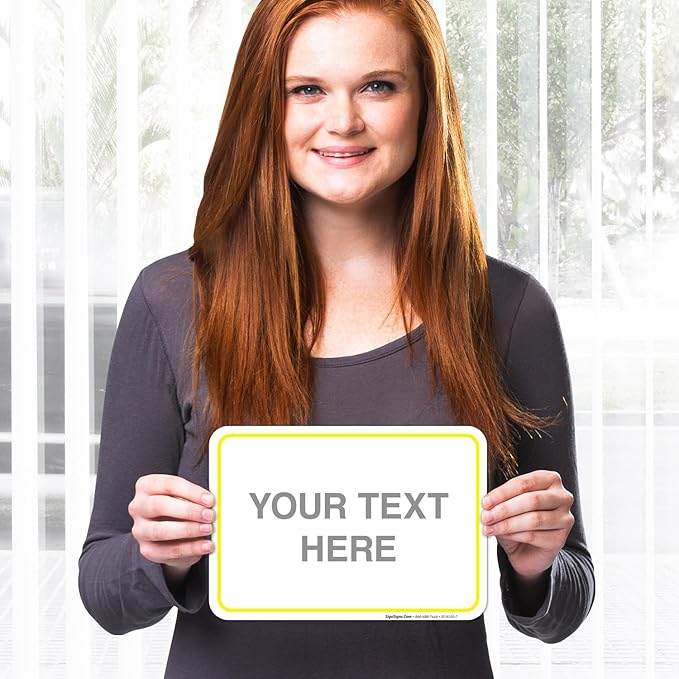 Personalized Custom Customize for Office, Delivery Yellow Sign, 10x7 Inches - Image 4