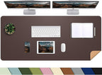 AFIING Leather Desk pad Protector, Large Non-Slip Office Desk Mat by AFIING
