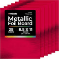 Hygloss Metallic Cardstock Sheets – 25 Shiny Red Sheets, 8.5” x 11” by HyglossProductsInc