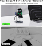 Gumosh Qi2.2 Charging Station for Apple, 25W 3 in 1 Magsafe Charger Stand - Image 9