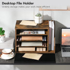 hoobro mail sorter, literature organizer with adjustable shelves shown in use