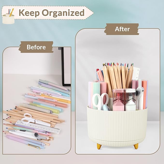 SKYDUE 360 Rotating Plastic Desk Pen Organizer - Image 5