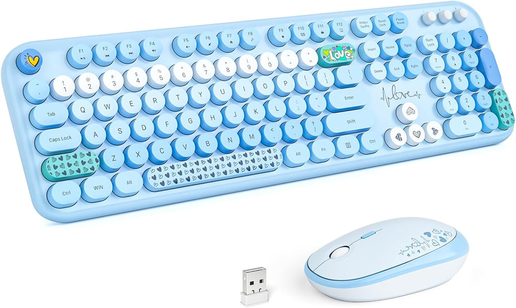MOFII Wireless Keyboard and Mouse Combo, Full Size 2.4G Plug and Play