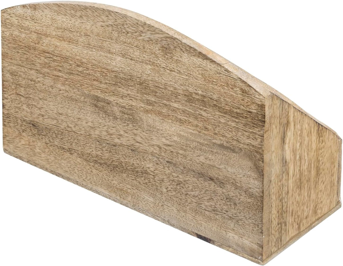 MyGift 3 Tier Rustic Solid Mango Wood Desk Mail Holder and Stationery Sorter ...