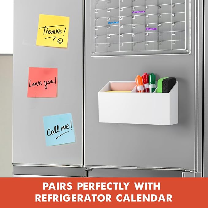 Banafich Magnetic Dry Erase Marker Holder, Acrylic Magnet Pen Holder - Image 6