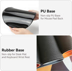 Desk Mat Set Keyboard and Mouse Pad with Wrist Rest Support | Ergonomic,Pain Relief, 4-in-1 Large Big Mousepad Computer Mats,Desk Pad Matt Mats for Desktop Home & Office